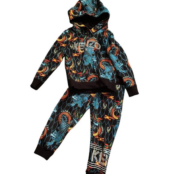 Kenzo kids tiger and dragon sweatsuit